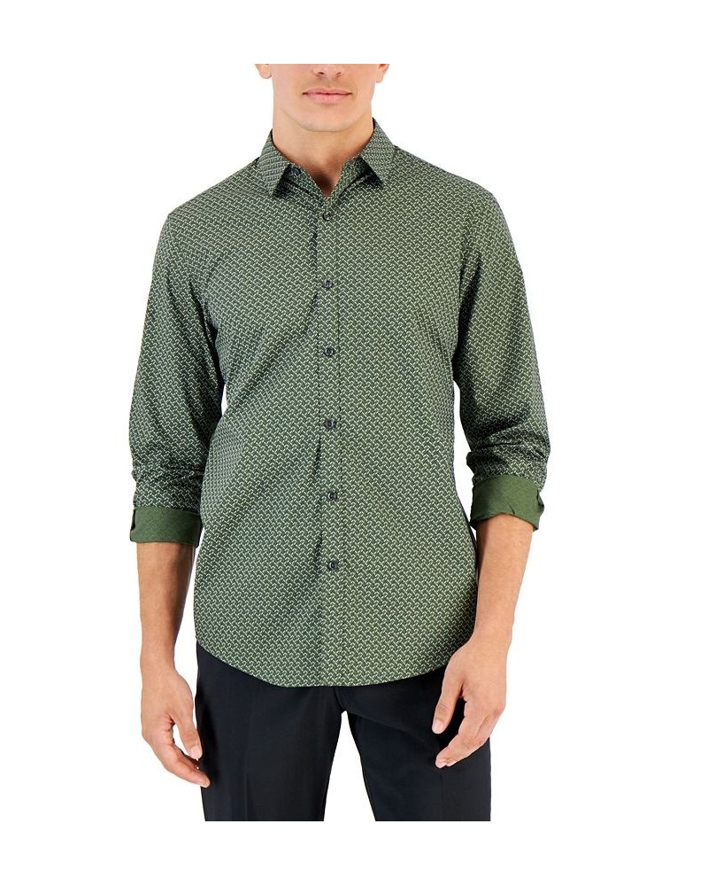 Men's Abby Geo Print Shirt Green $16.29 Shirts