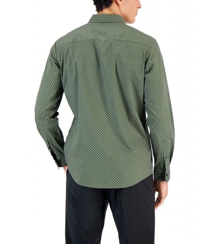 Men's Abby Geo Print Shirt Green $16.29 Shirts