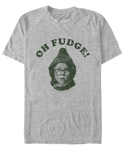 Men's Christmas Story Oh Fudge Short Sleeve T-shirt Gray $16.10 T-Shirts