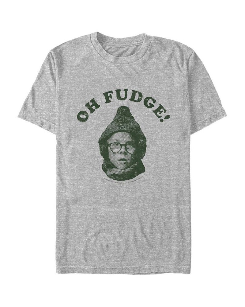 Men's Christmas Story Oh Fudge Short Sleeve T-shirt Gray $16.10 T-Shirts