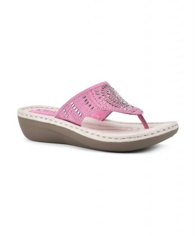 Cienna Comfort Thong Sandals Pink $31.74 Shoes