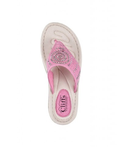 Cienna Comfort Thong Sandals Pink $31.74 Shoes