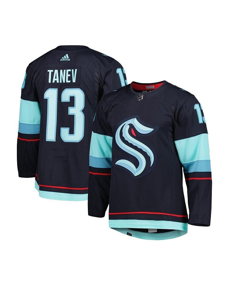 Men's Brandon Tanev Deep Sea Blue Seattle Kraken Primegreen Authentic Pro Home Player Jersey $56.42 Jersey