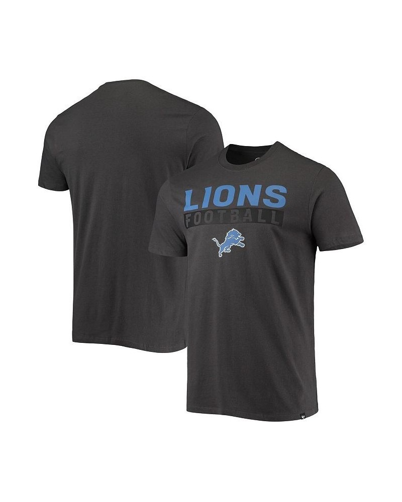 Men's '47 Charcoal Detroit Lions Dark Ops Super Rival T-shirt $18.72 T-Shirts