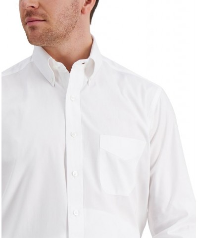 Men's Regular Fit Cotton Pinpoint Dress Shirt White $17.20 Dress Shirts