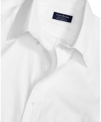 Men's Regular Fit Cotton Pinpoint Dress Shirt White $17.20 Dress Shirts