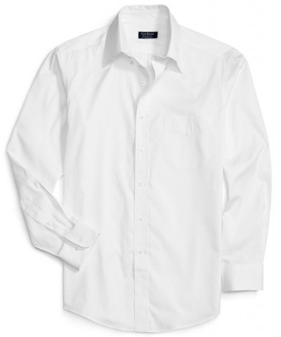 Men's Regular Fit Cotton Pinpoint Dress Shirt White $17.20 Dress Shirts