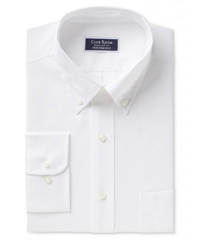 Men's Regular Fit Cotton Pinpoint Dress Shirt White $17.20 Dress Shirts