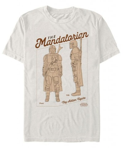 Star Wars Men's Mandalorian Toy Action Figure T-shirt Tan/Beige $20.64 T-Shirts