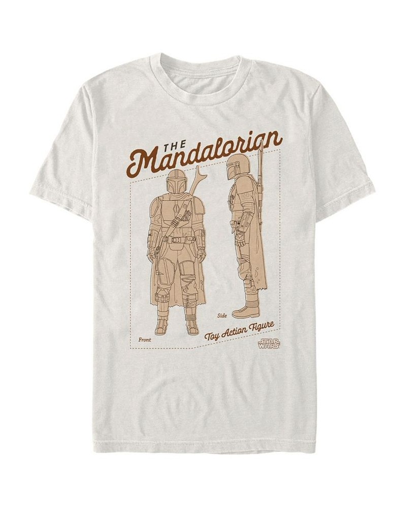 Star Wars Men's Mandalorian Toy Action Figure T-shirt Tan/Beige $20.64 T-Shirts