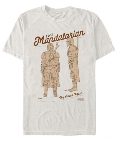 Star Wars Men's Mandalorian Toy Action Figure T-shirt Tan/Beige $20.64 T-Shirts