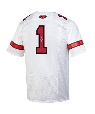 Men's 1 White Texas Tech Red Raiders Throwback Replica Jersey $52.50 Jersey