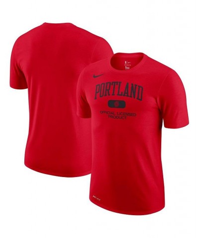 Men's Red Portland Trail Blazers Essential Heritage Performance T-shirt $16.56 T-Shirts