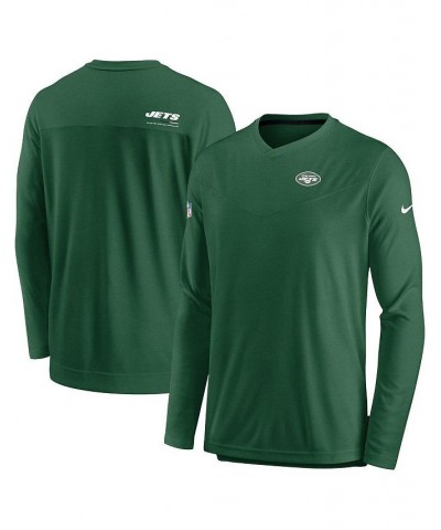 Men's Green New York Jets 2022 Sideline Coach Chevron Lock Up Performance Long Sleeve V-Neck T-shirt $28.59 T-Shirts