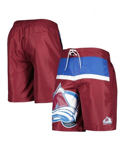 Men's Burgundy Colorado Avalanche Sea Wind Swim Trunks $24.80 Swimsuits