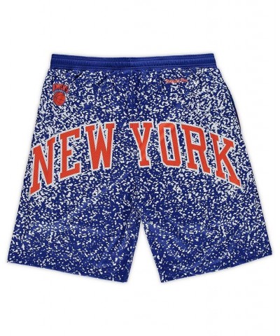 Men's Blue New York Knicks Big and Tall Hardwood Classics Jumbotron Shorts $37.79 Shorts