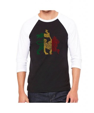 Lion Men's Raglan Word Art T-shirt Black $24.29 T-Shirts