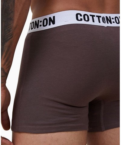 Men's Cotton Logo Trunks Brown $12.60 Underwear