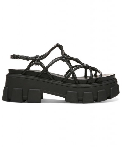 Greyson Strappy Lug Sole Sandals Blue $43.60 Shoes