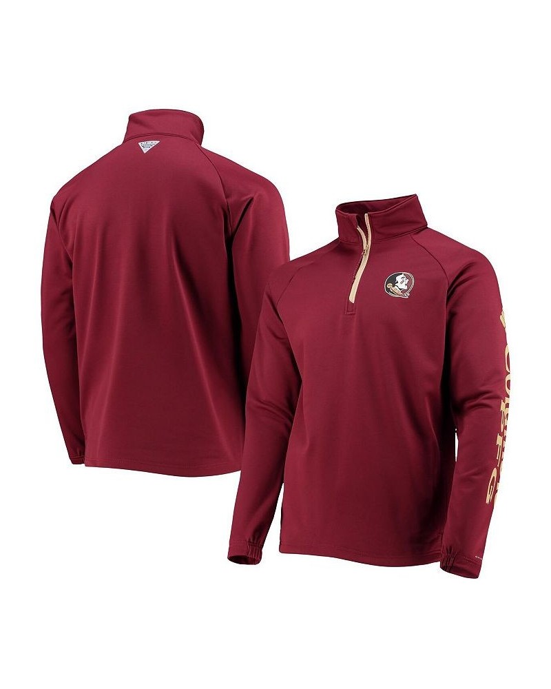 Men's Garnet Florida State Seminoles Terminal Tackle Fleece Raglan Omni-Shade Quarter-Zip Jacket $35.20 Jackets