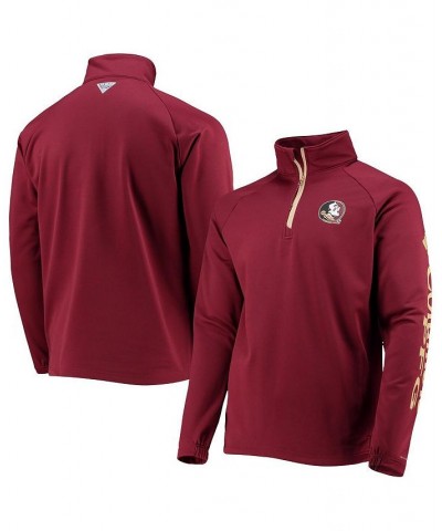 Men's Garnet Florida State Seminoles Terminal Tackle Fleece Raglan Omni-Shade Quarter-Zip Jacket $35.20 Jackets