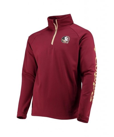 Men's Garnet Florida State Seminoles Terminal Tackle Fleece Raglan Omni-Shade Quarter-Zip Jacket $35.20 Jackets