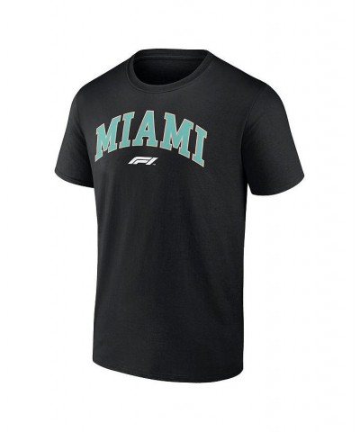 Men's Branded Black Formula 1 Miami Grand Prix T-shirt $21.12 T-Shirts