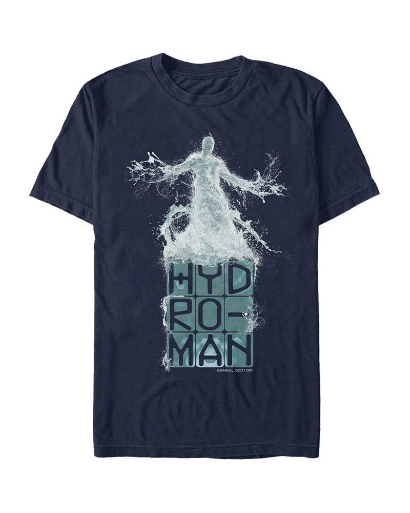 Marvel Men's Spider-Man Far From Home Hydro-man Splash, Short Sleeve T-shirt Blue $15.40 T-Shirts