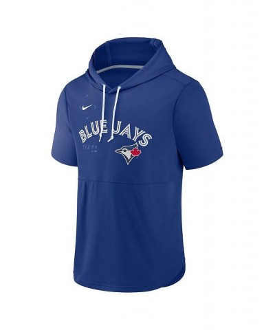 Men's Royal Toronto Blue Jays Springer Short Sleeve Team Pullover Hoodie $36.39 Sweatshirt