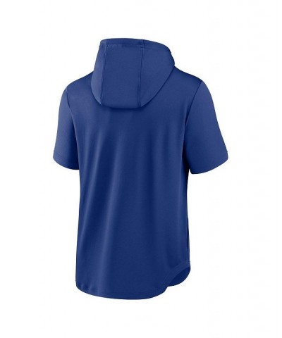 Men's Royal Toronto Blue Jays Springer Short Sleeve Team Pullover Hoodie $36.39 Sweatshirt