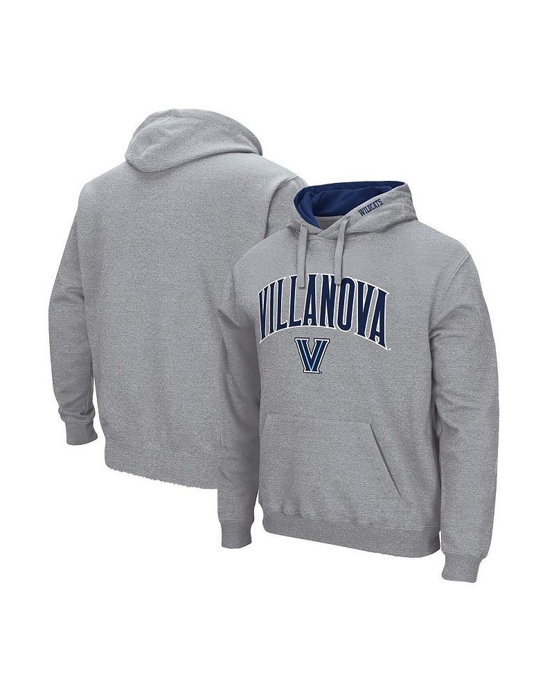 Men's Heathered Gray Villanova Wildcats Arch and Logo Pullover Hoodie $18.92 Sweatshirt