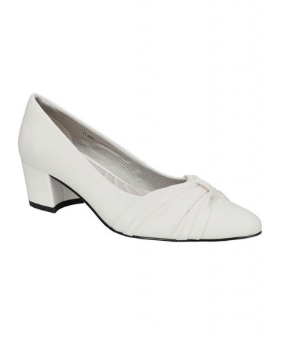 Women's Millie Block Heel Pumps White $32.80 Shoes