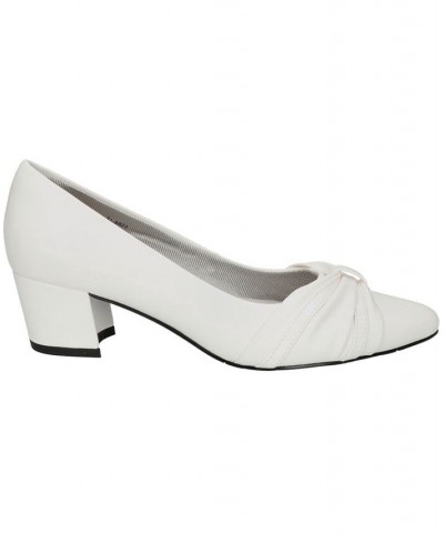 Women's Millie Block Heel Pumps White $32.80 Shoes