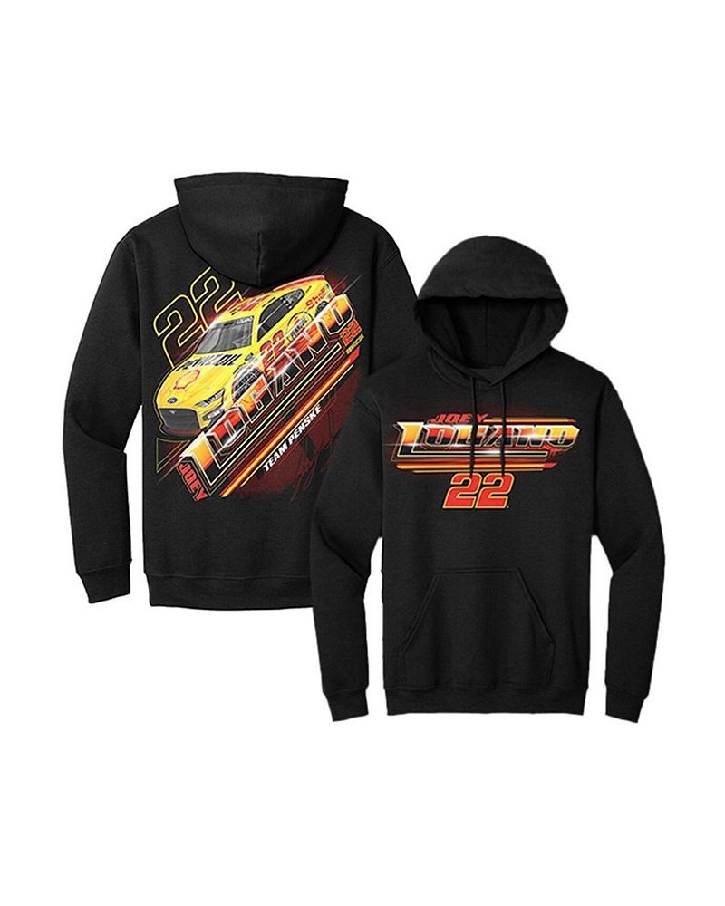 Men's Black Joey Logano 2023 22 Shell Pennzoil Pullover Hoodie $33.75 Sweatshirt