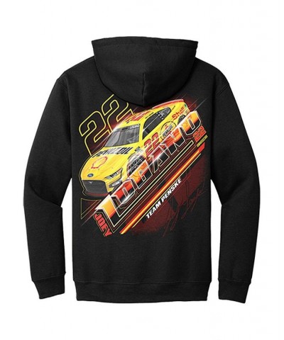 Men's Black Joey Logano 2023 22 Shell Pennzoil Pullover Hoodie $33.75 Sweatshirt