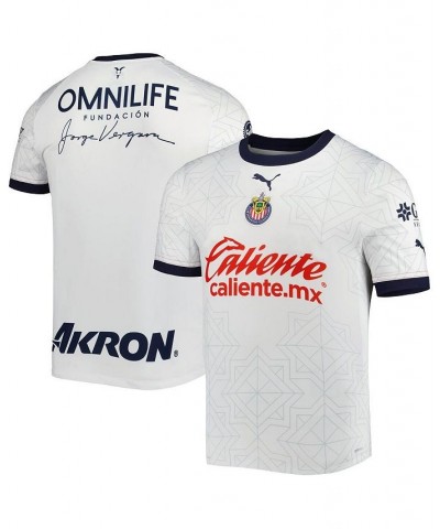 Men's White Chivas 2022/23 Away Replica Jersey $52.99 Jersey