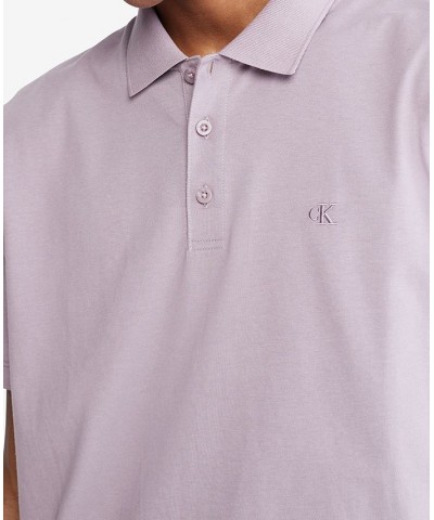 Men's Regular-Fit Smooth Cotton Monogram Logo Polo Shirt PD08 $27.49 Polo Shirts