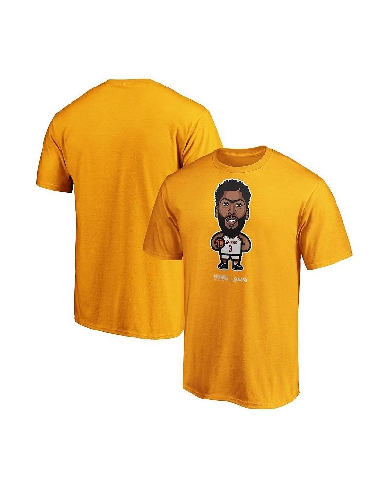 Men's Branded Anthony Davis Gold Los Angeles Lakers 2020 NBA Playoffs Star Player T-shirt $19.37 T-Shirts