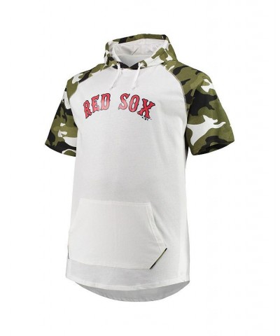 Men's Xander Bogaerts White, Camo Boston Red Sox Big and Tall Raglan Hoodie T-shirt $17.91 T-Shirts