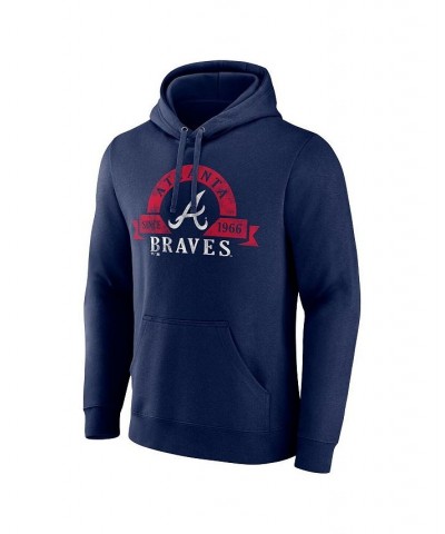 Men's Branded Navy Atlanta Braves Big and Tall Utility Pullover Hoodie $40.80 Sweatshirt