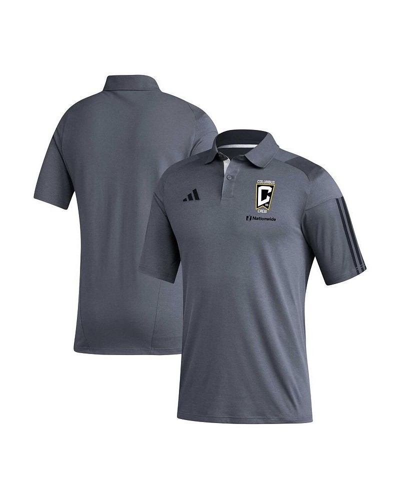 Men's Gray Columbus Crew 2023 On-Field Training Polo Shirt $31.85 Polo Shirts