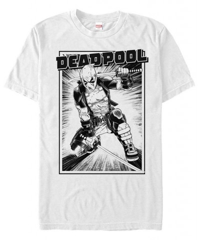 Marvel Men's Deadpool Samurai Stance Short Sleeve T-Shirt White $18.89 T-Shirts