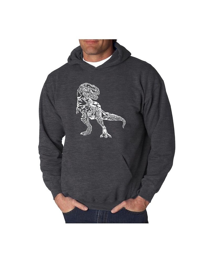 Men's Word Art Hoodie - Dinosaur Gray $31.19 Sweatshirt