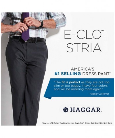 Men's Eclo Stria Classic Fit Flat Front Hidden Expandable Dress Pants PD03 $28.59 Pants