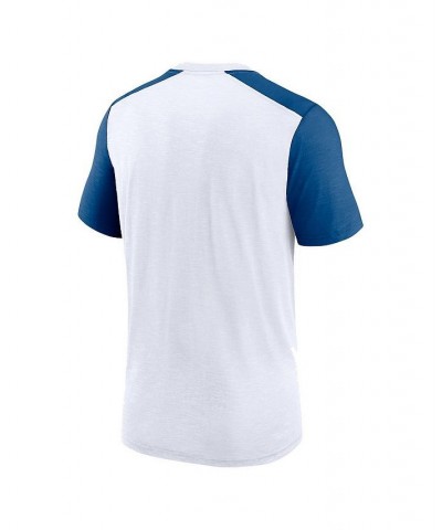 Men's Heathered Royal and White Indianapolis Colts Color Block Team Name T-shirt $33.79 T-Shirts