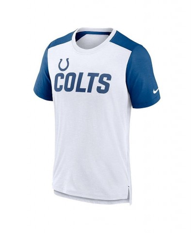 Men's Heathered Royal and White Indianapolis Colts Color Block Team Name T-shirt $33.79 T-Shirts