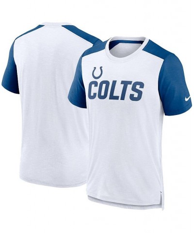 Men's Heathered Royal and White Indianapolis Colts Color Block Team Name T-shirt $33.79 T-Shirts