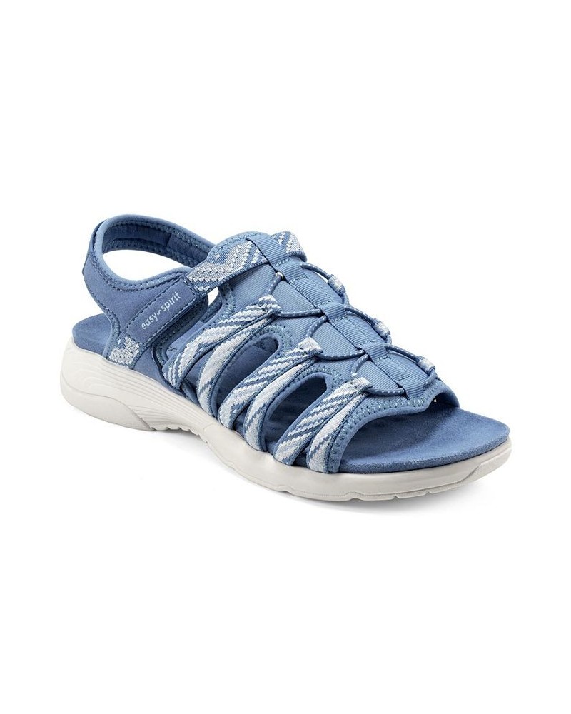 Women's Torye Casual Sling Back Flat Sandals Blue $36.34 Shoes