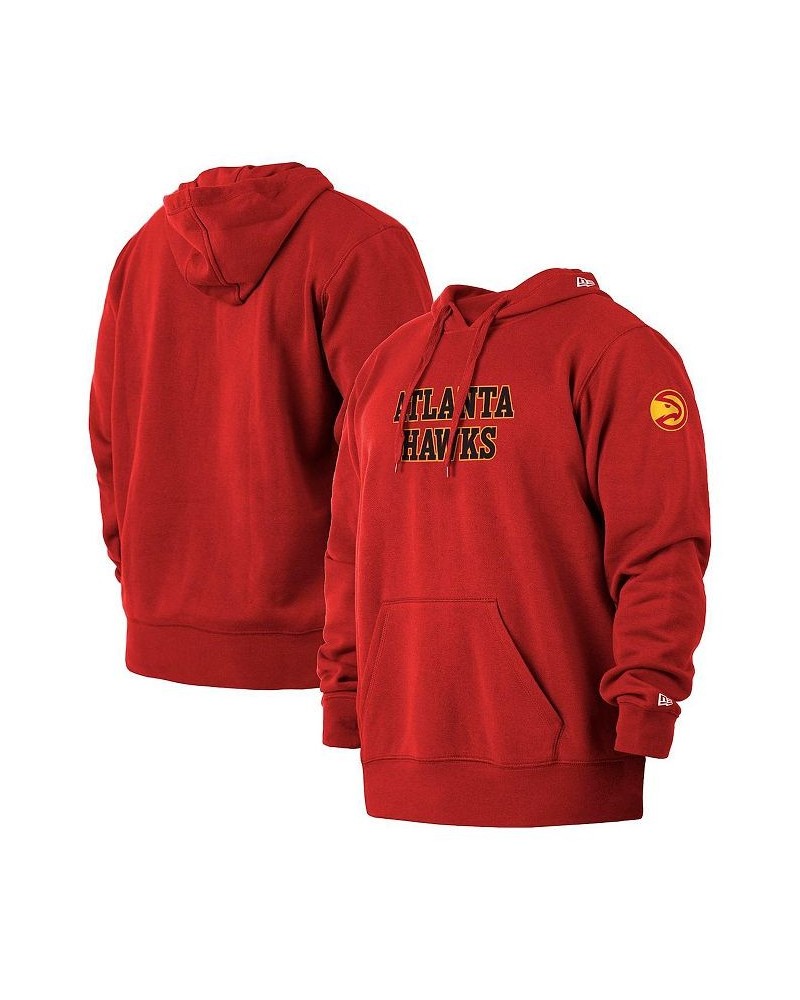 Men's Red Atlanta Hawks 2021/22 City Edition Big and Tall Pullover Hoodie $26.40 Sweatshirt