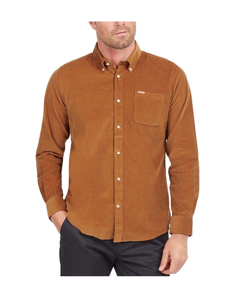 Men's Ramsey Tailored-Fit Corduroy Shirt Tan/Beige $30.78 Shirts